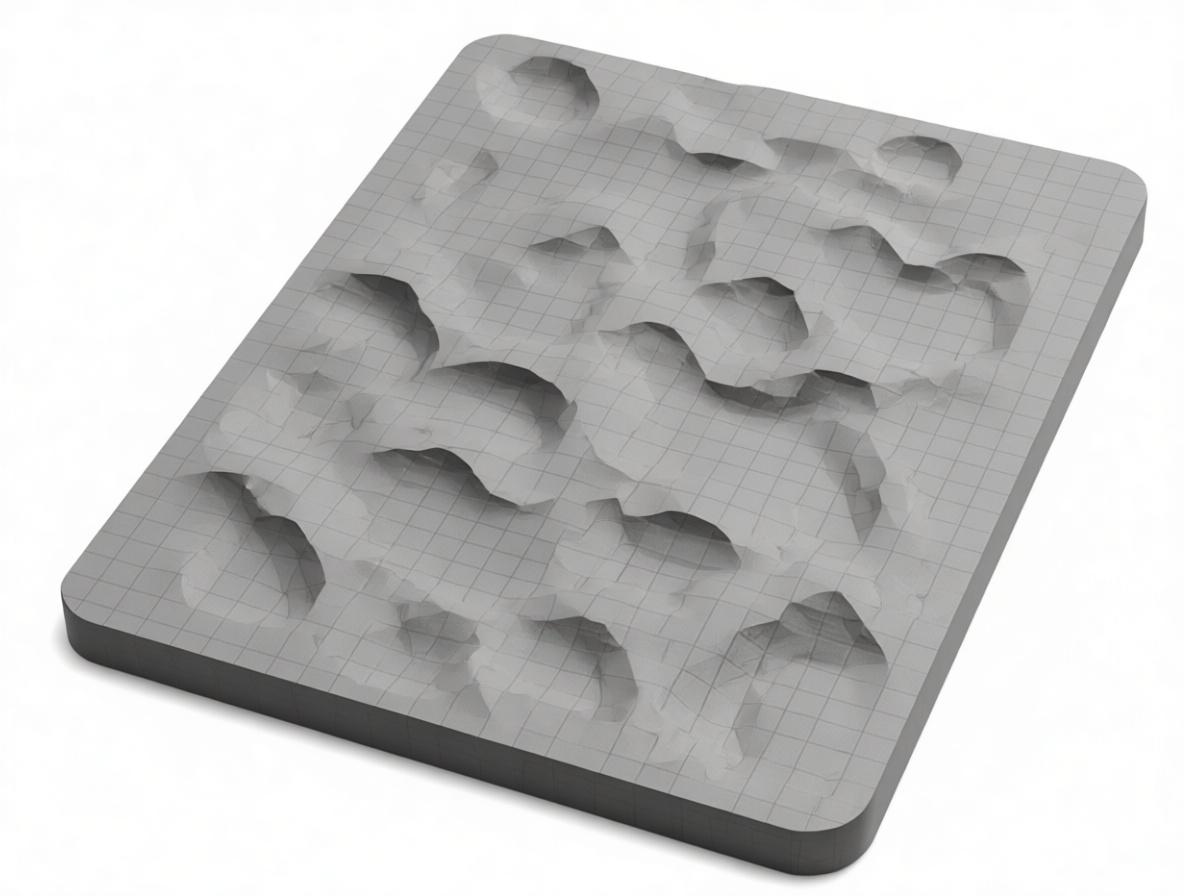 Cratered Terrain Base free 3D printable STL