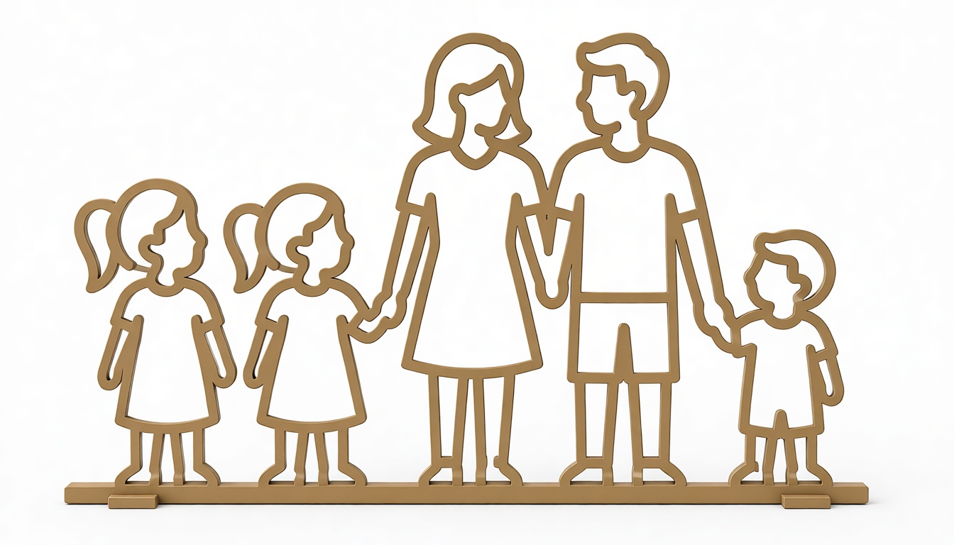 Family Silhouette Sculpture free 3D printable STL