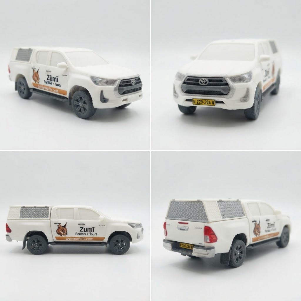 Toyota Hilux Pickup Model free 3D printable STL