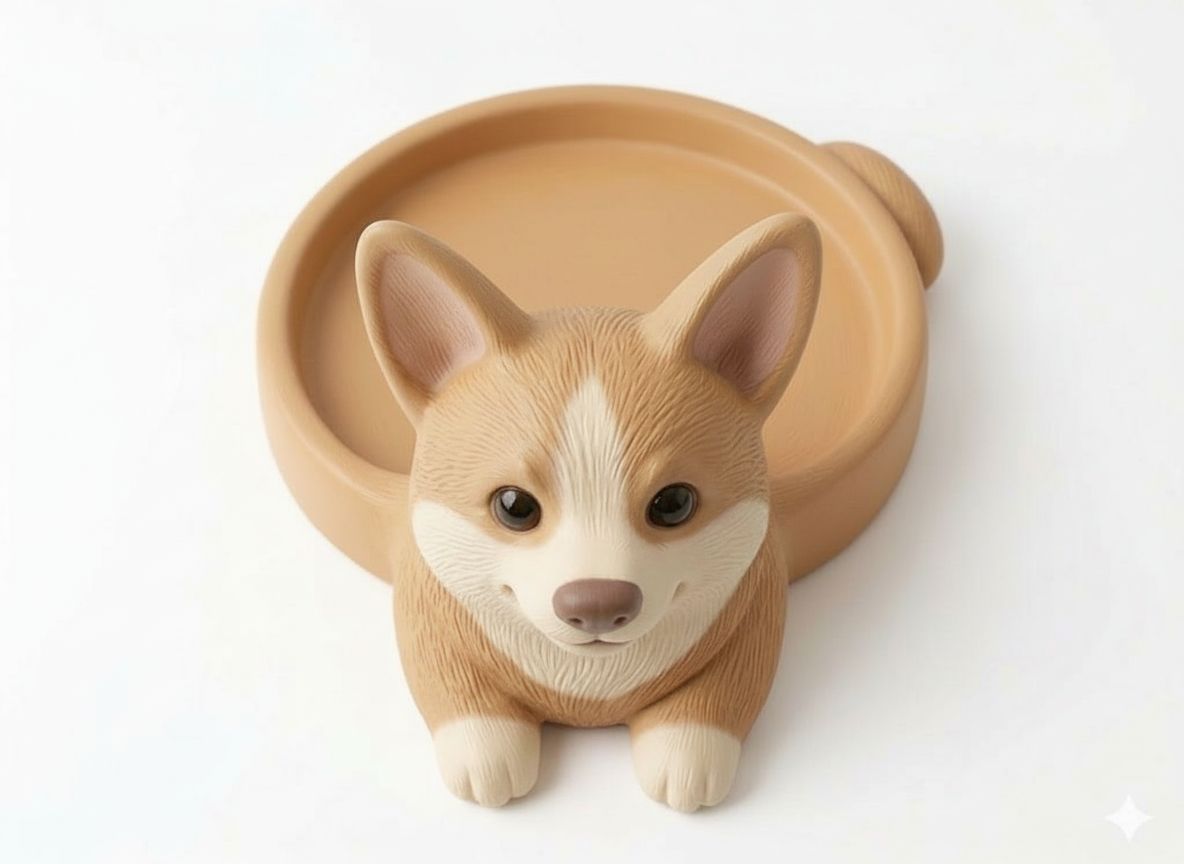 Corgi Dog Bowl free 3D printable STL