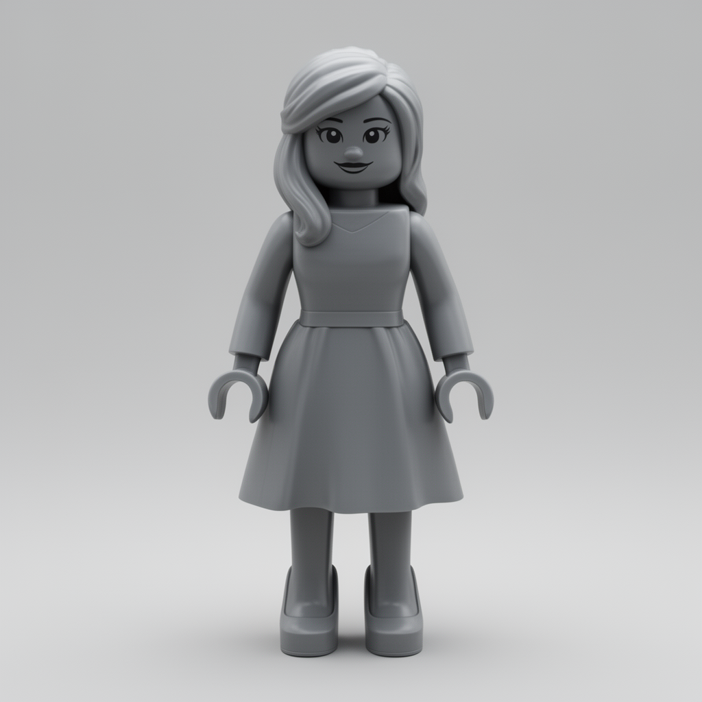 Lego Girl Figurine free 3D printable STL