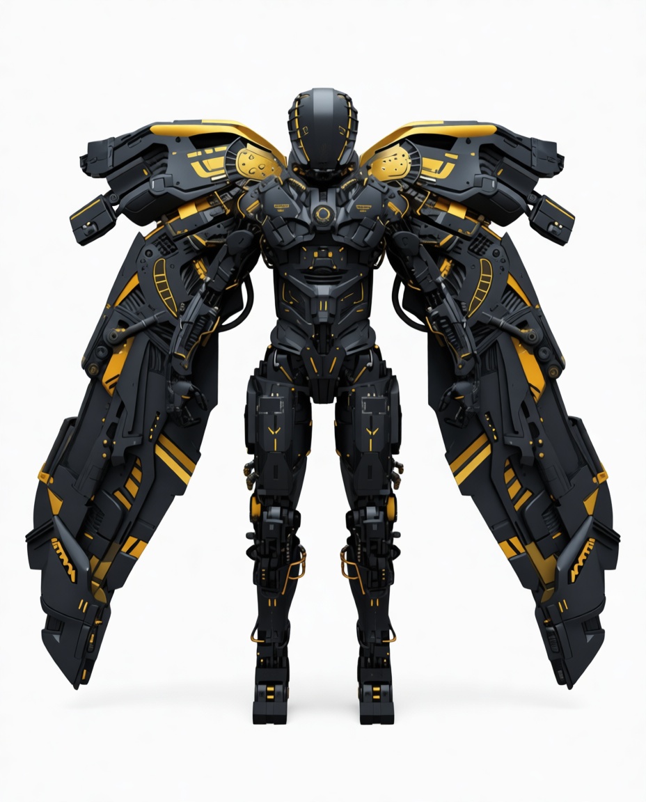 Futuristic Mecha Angel Figure free 3D printable STL