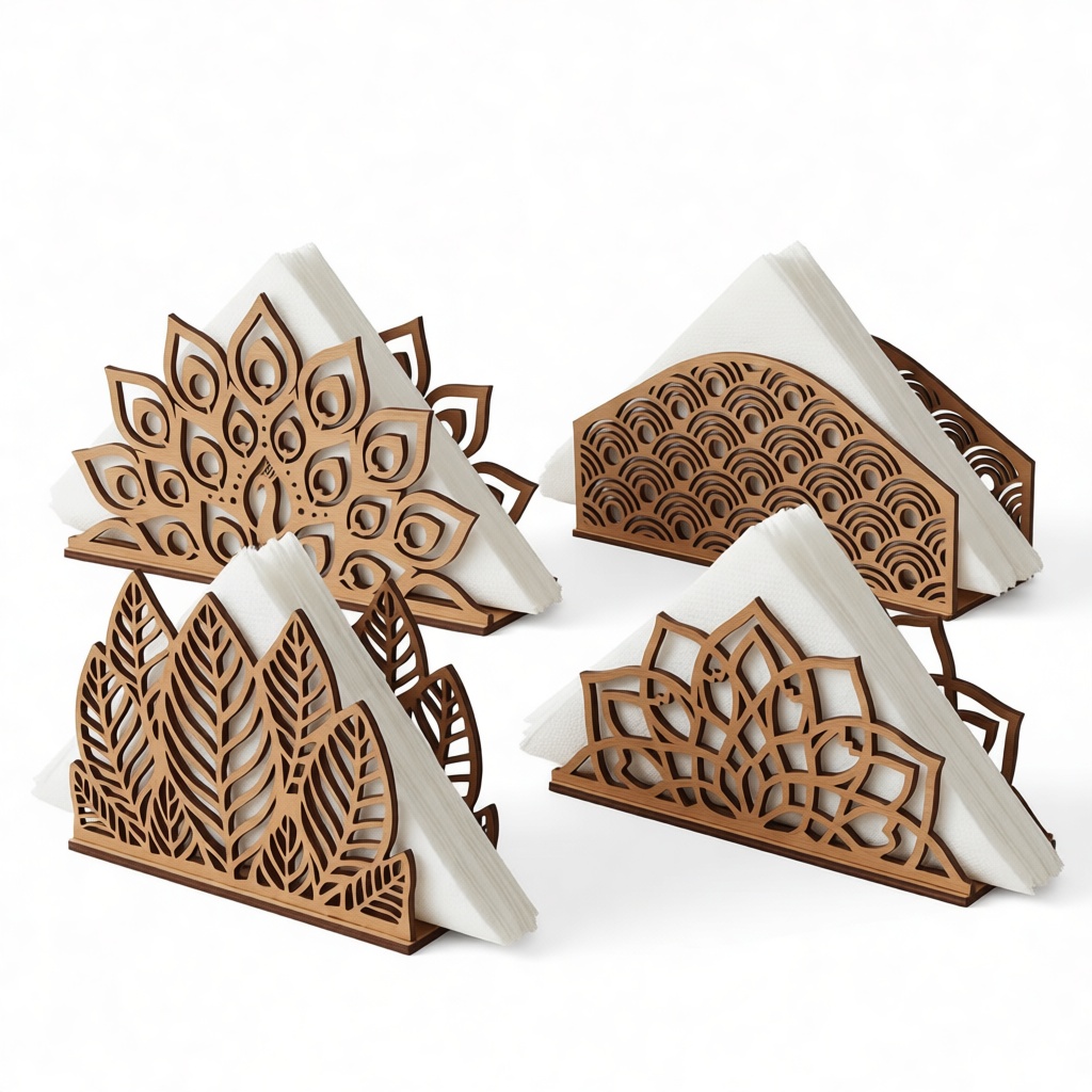Ornate Napkin Holder Set free 3D printable STL