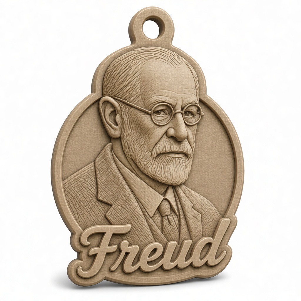 Sigmund Freud Medallion free 3D printable STL