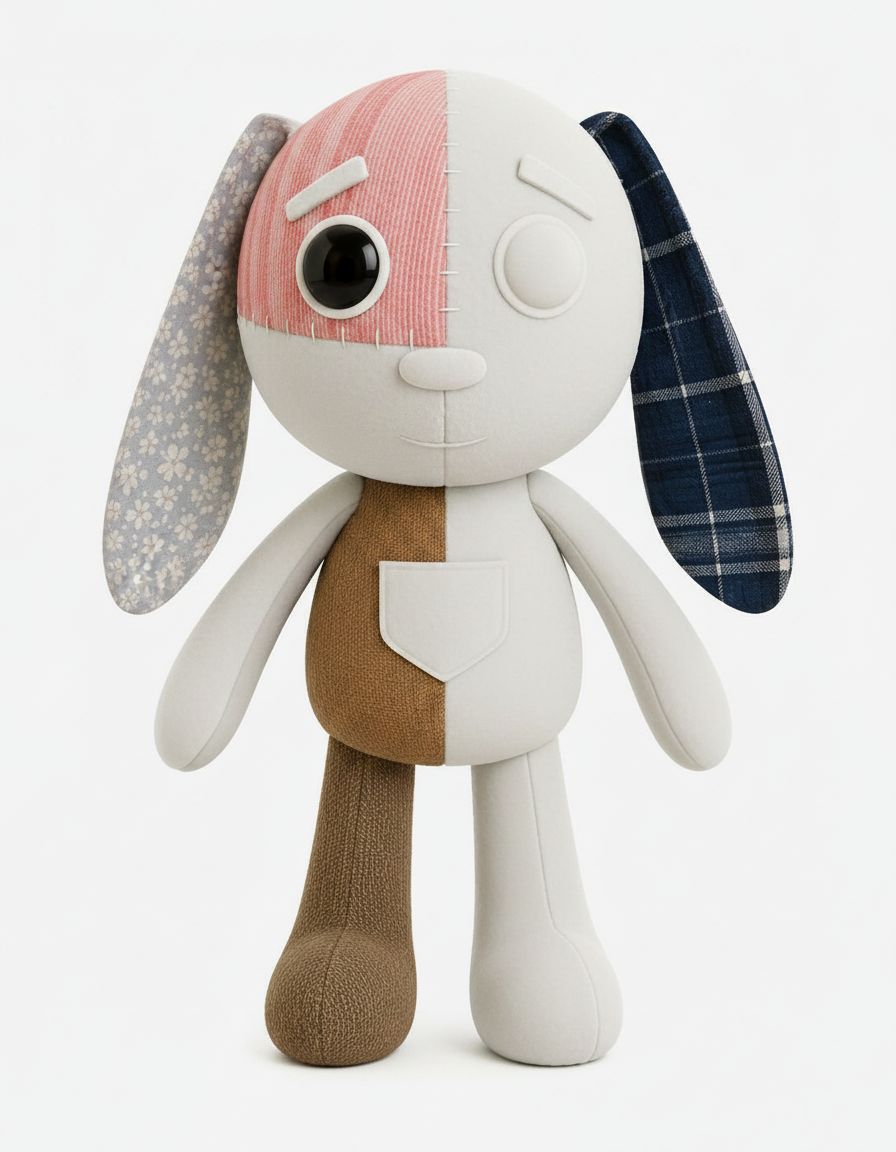 Patchwork Bunny Figurine free 3D printable STL