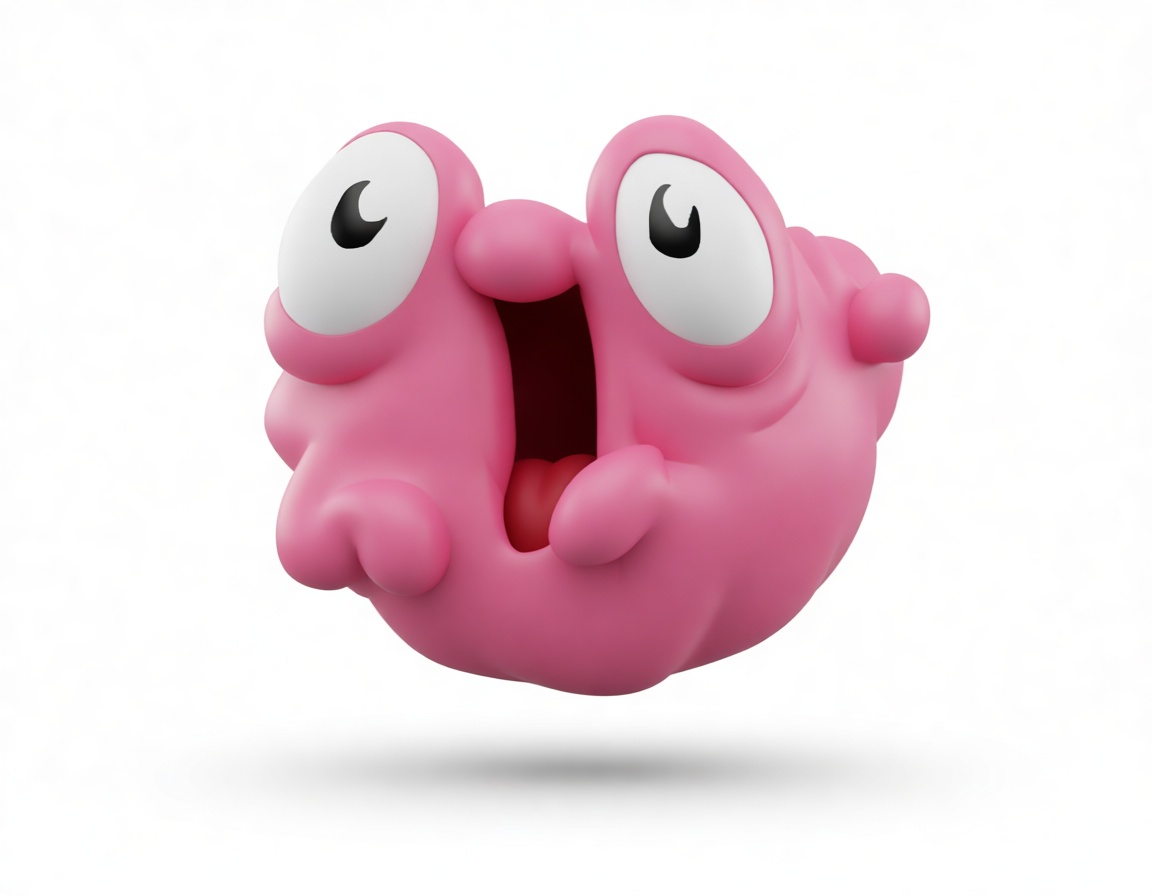 Pink Blob Monster Figurine free 3D printable STL