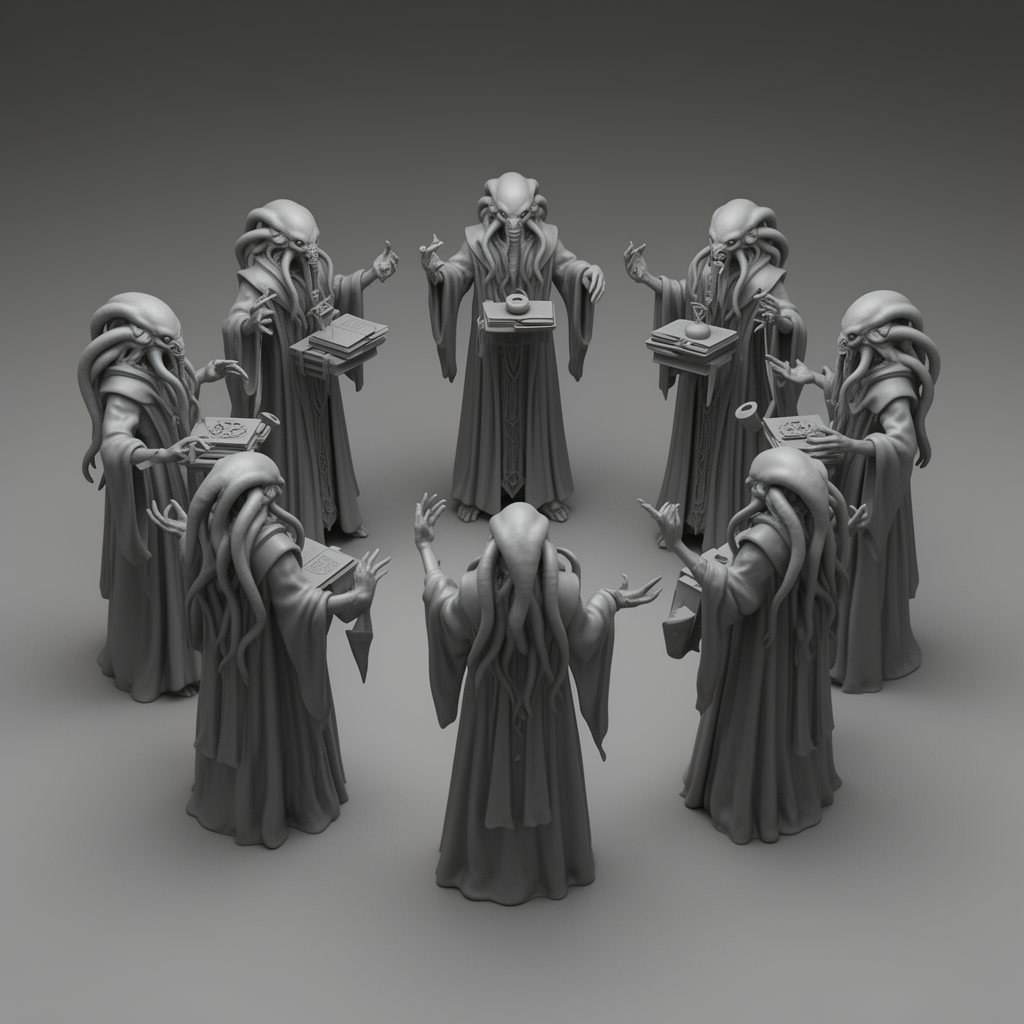 AD&D Mind Flayers Group free 3D printable STL