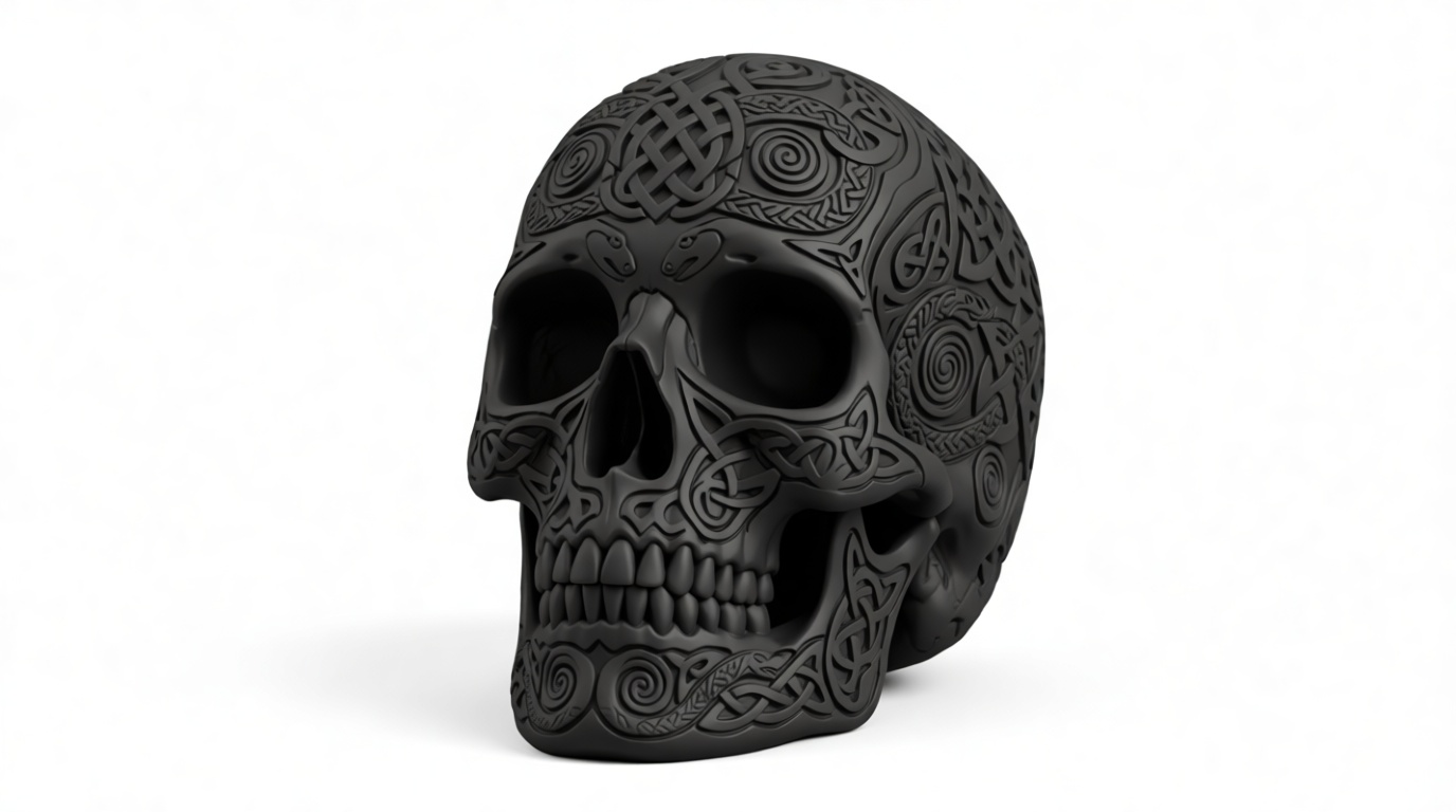 Celtic Skull Sculpture free 3D printable STL