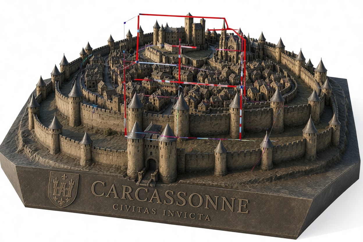 Carcassonne Castle Model free 3D printable STL