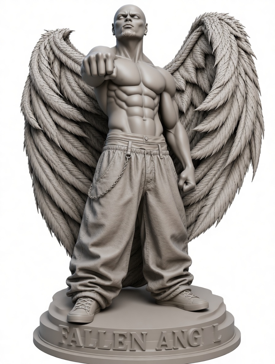 Fallen Angel Statue free 3D printable STL