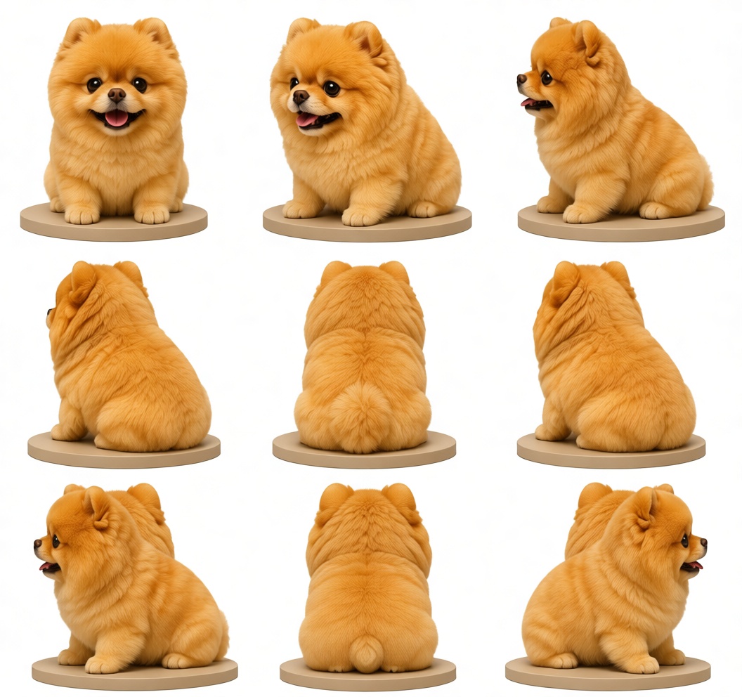 Pomeranian Dog Figurine free 3D printable STL