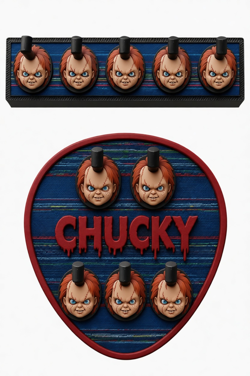 Chucky Wall Hook Set free 3D printable STL