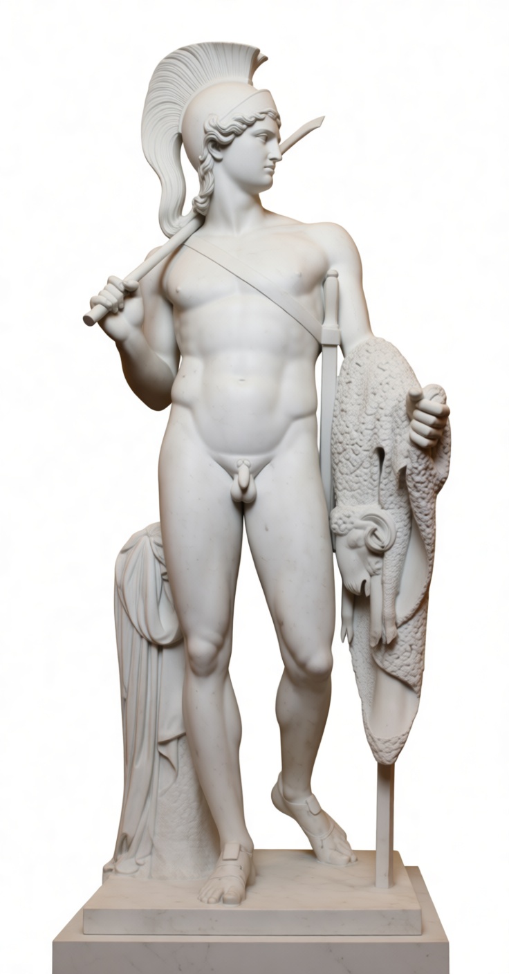 Ancient Greek Warrior Statue free 3D printable STL