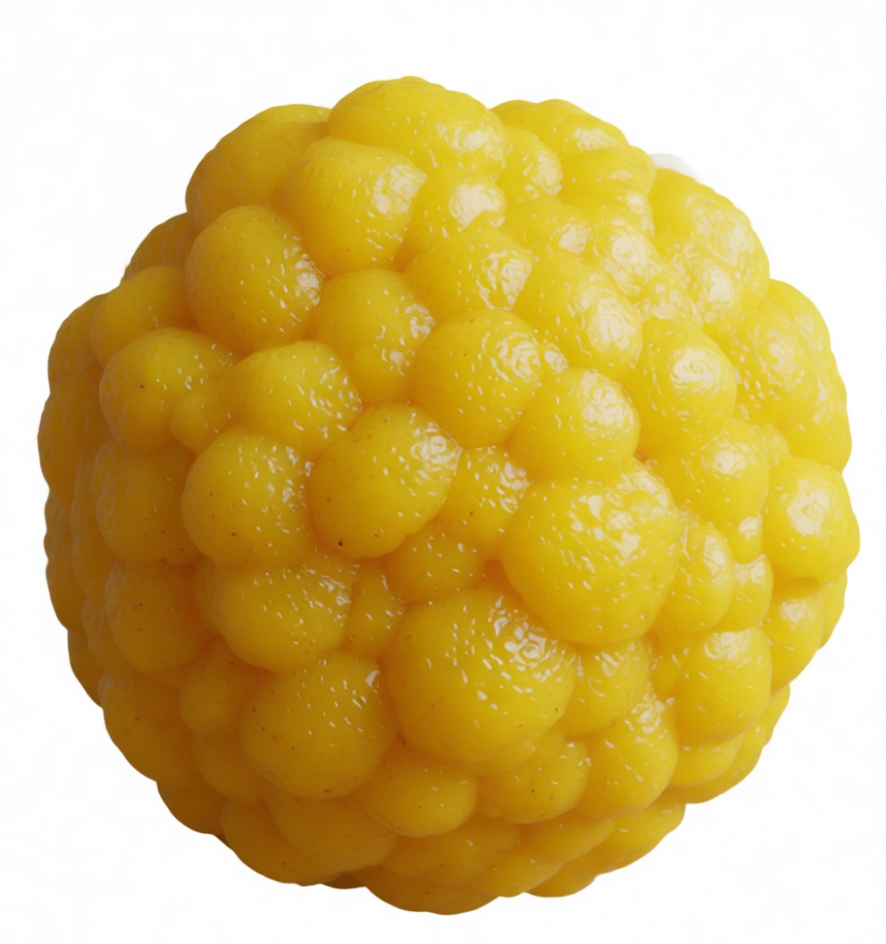 Yellow Raspberry Fruit Model free 3D printable STL