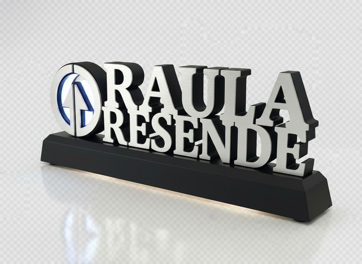 Modern Name Sign free 3D printable STL