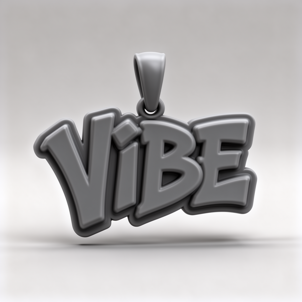VIBE Graffiti Pendant free 3D printable STL