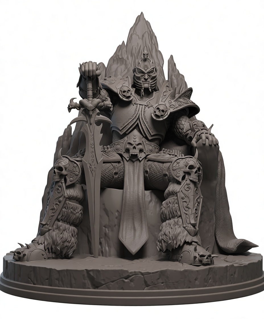 Lich King Statue free 3D printable STL