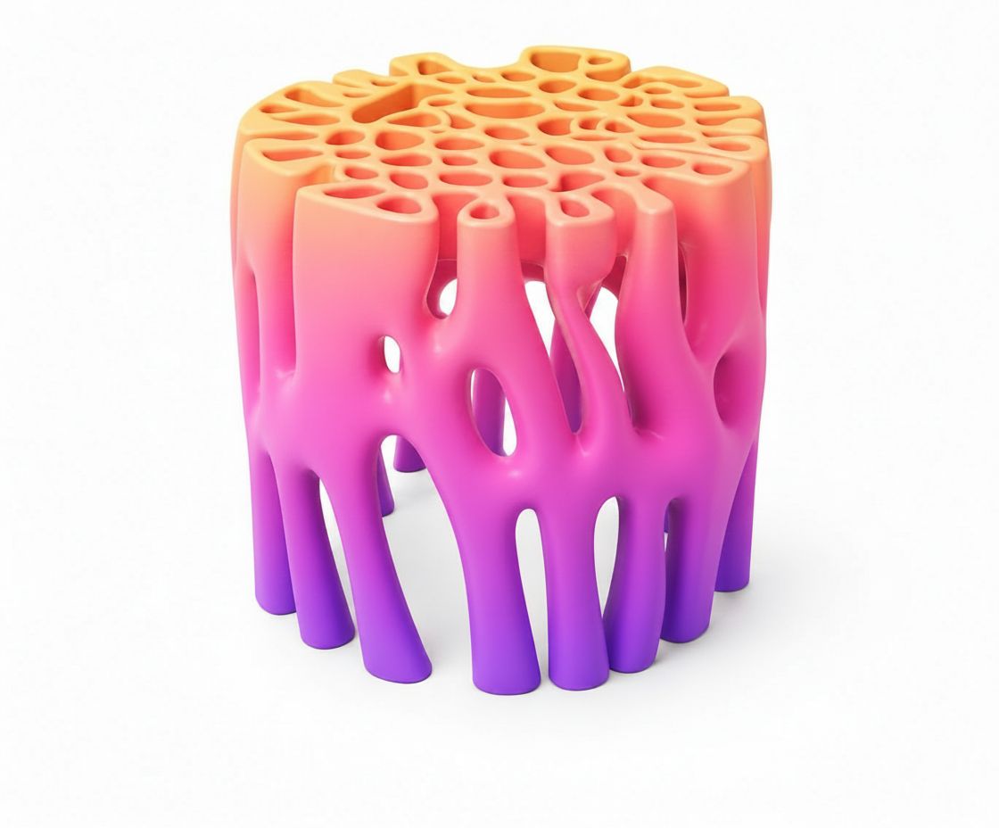 Organic Pattern Stool free 3D printable STL