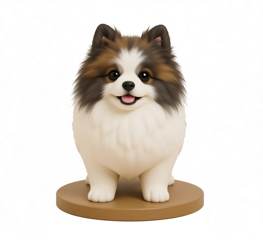 Pomeranian Dog Figurine free 3D printable STL