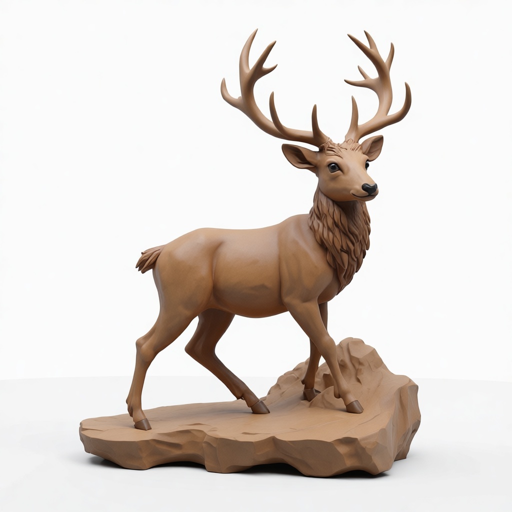 Male Deer Figurine free 3D printable STL