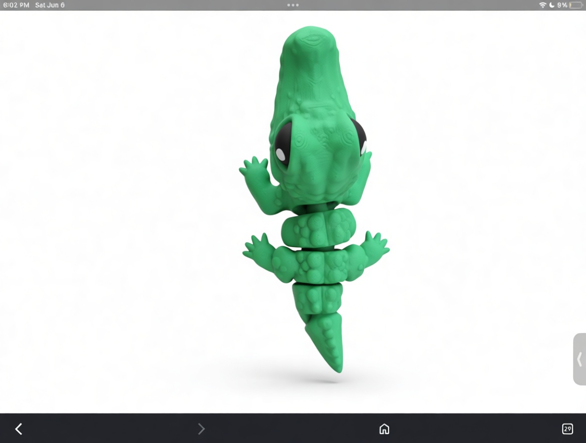 Cartoon Baby Crocodile Figurine free 3D printable STL
