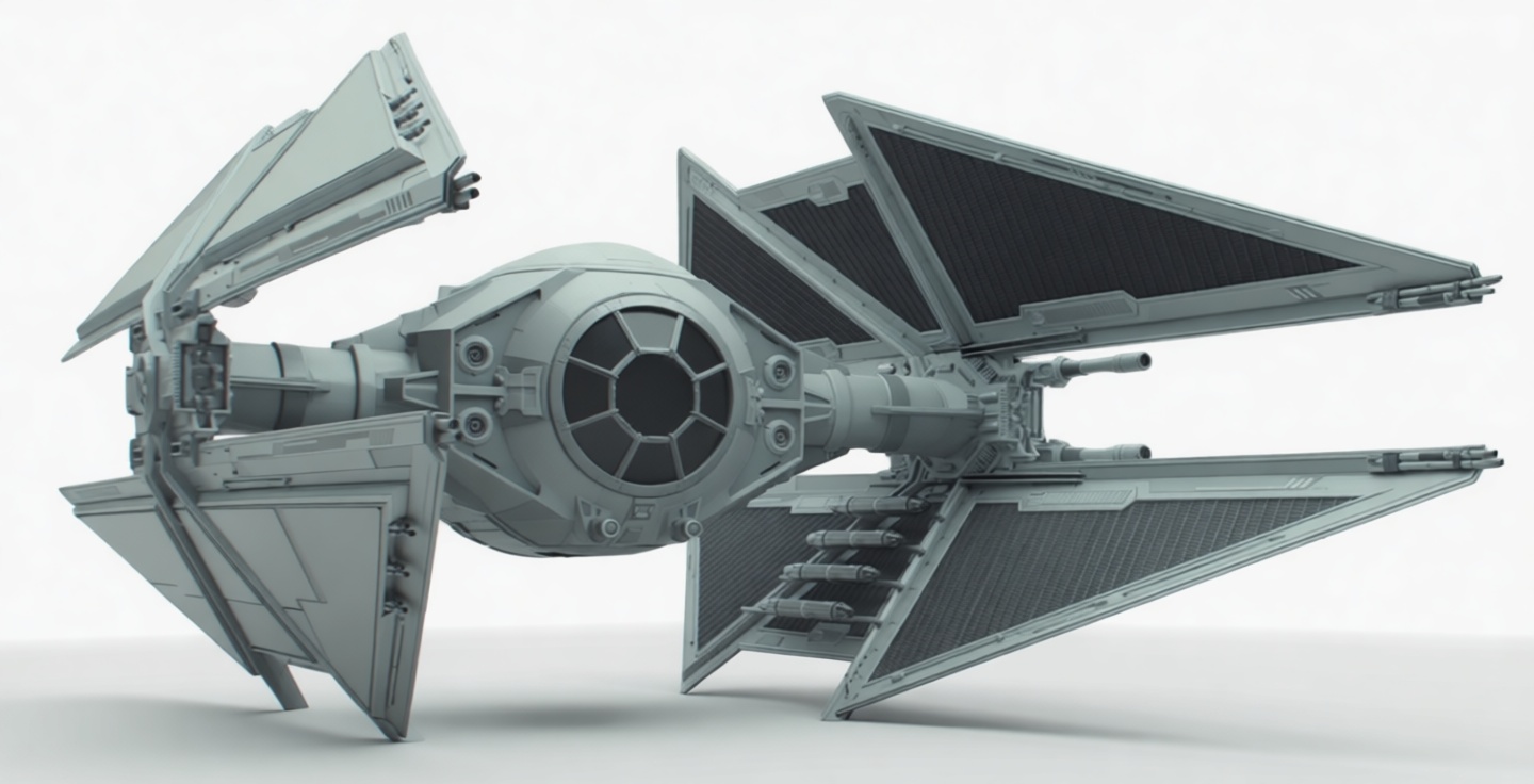 TIE Interceptor Model free 3D printable STL
