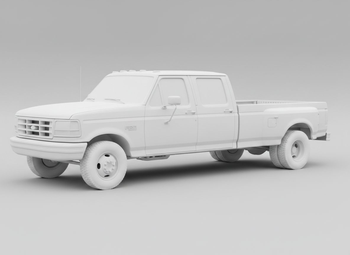 1992 Ford F-350 Crew Cab Model free 3D printable STL