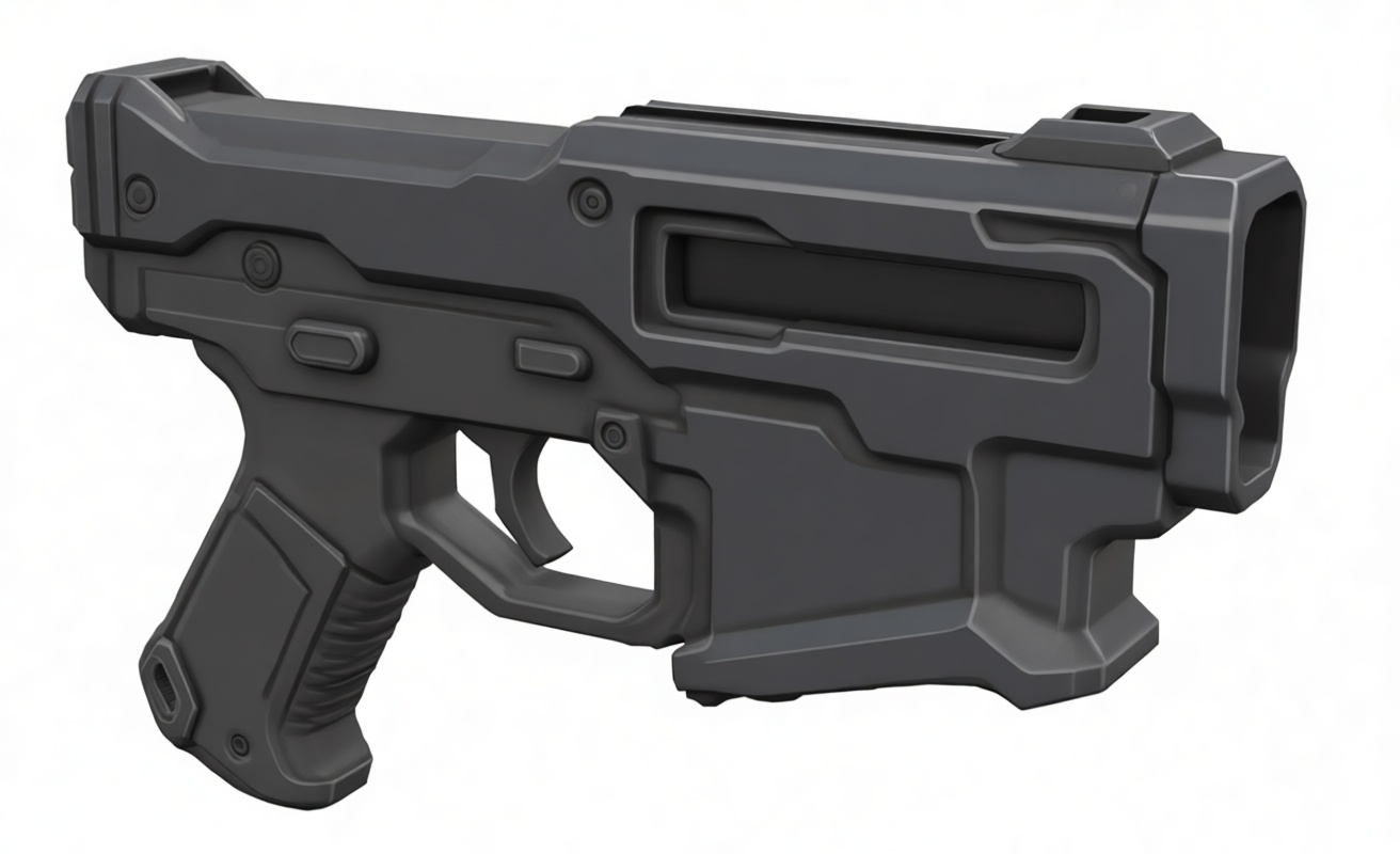 Futuristic Pistol Model free 3D printable STL