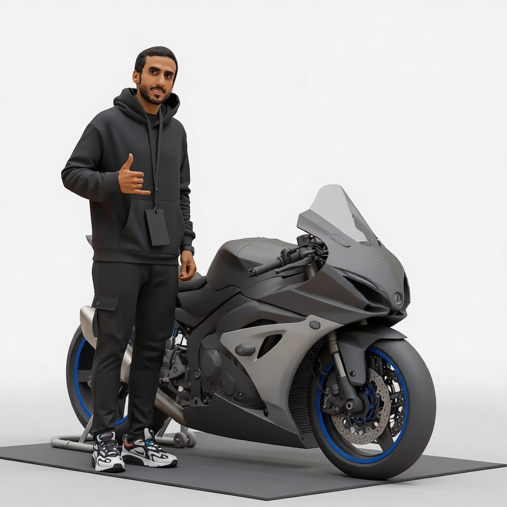 Sportbike Motorcycle Model free 3D printable STL