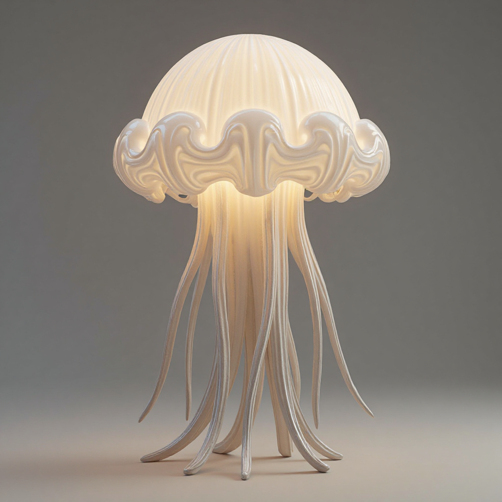 Moon Jellyfish Lampshade free 3D printable STL