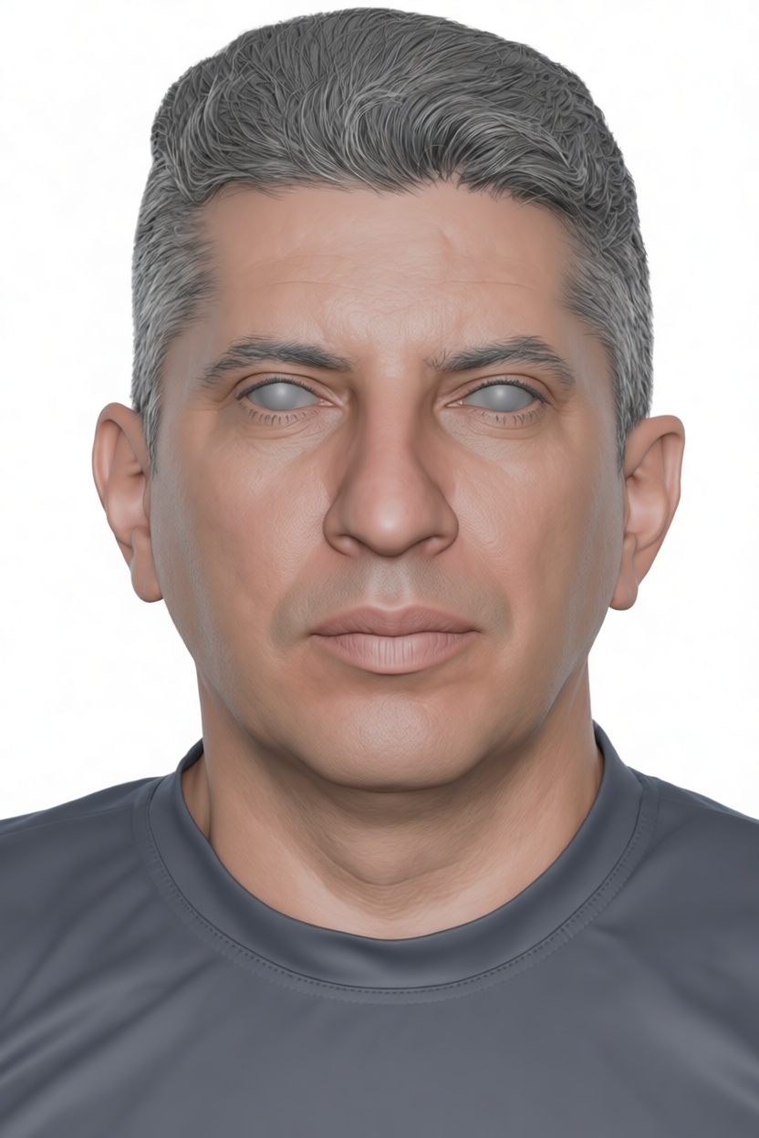 Realistic Middle-Aged Man Bust free 3D printable STL