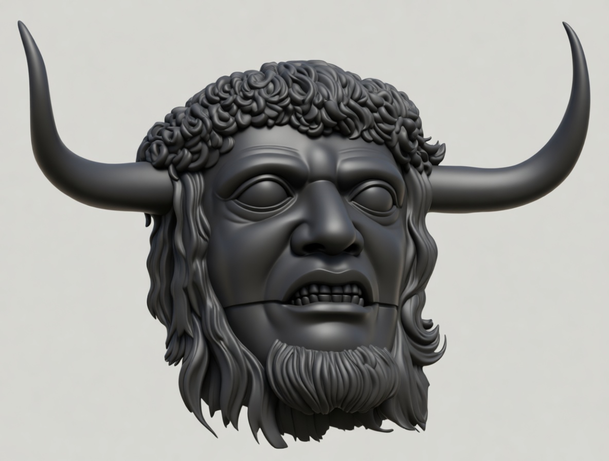Minotaur Bust Sculpture free 3D printable STL