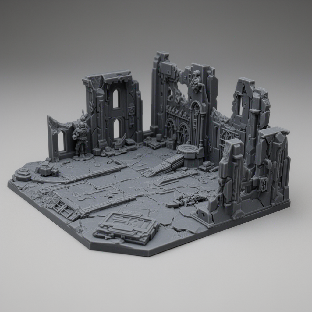 Warhammer 40K Diorama Base free 3D printable STL