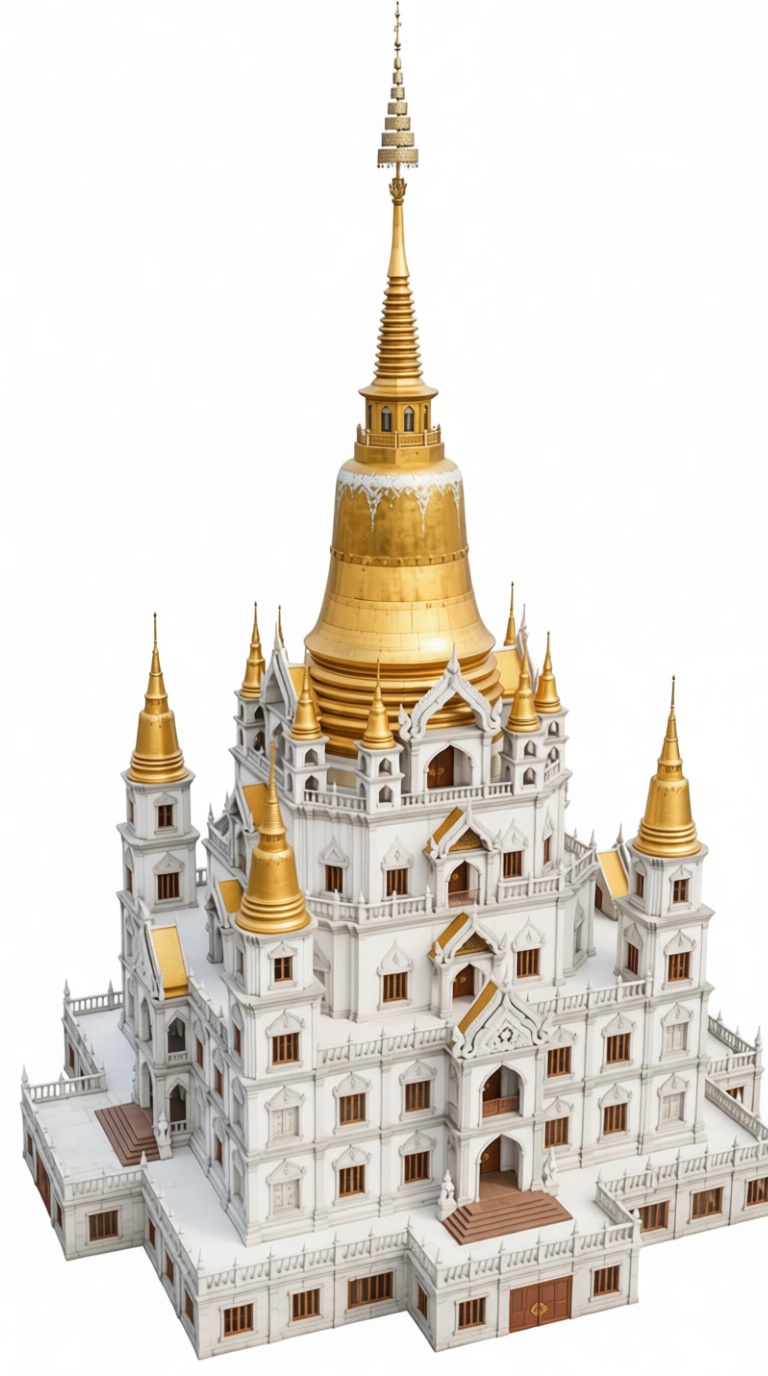 Wat Saket Temple Model free 3D printable STL