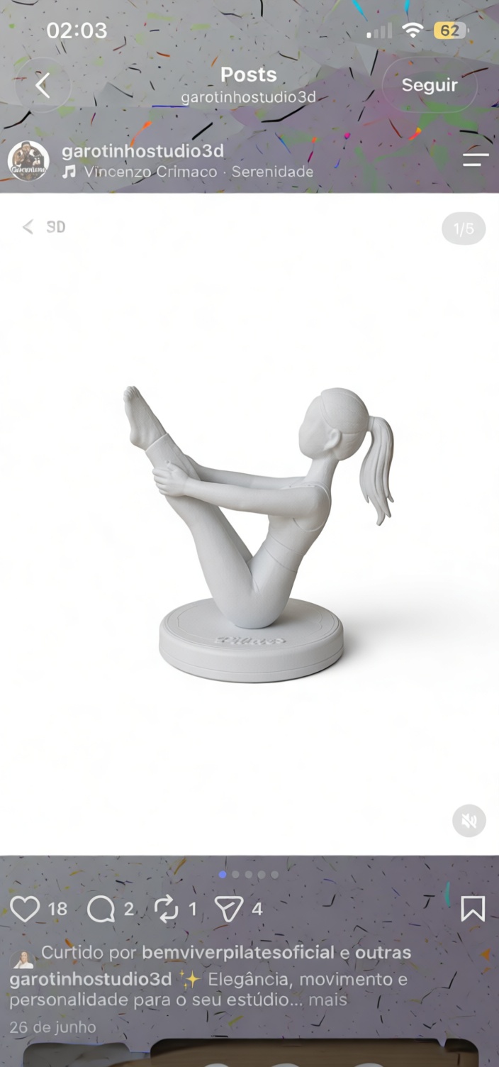 Pilates Pose Figurine free 3D printable STL