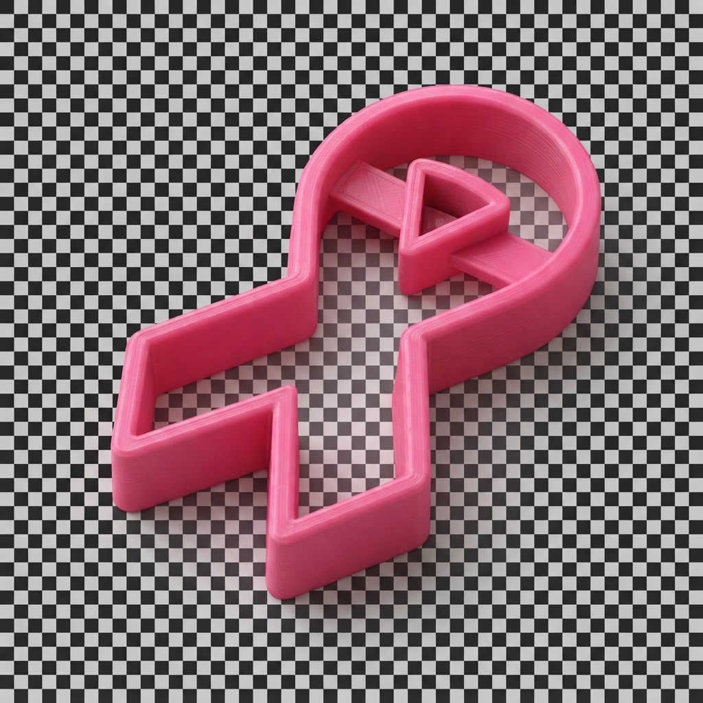 Cancer Awareness Ribbon Cookie Cutter free 3D printable STL