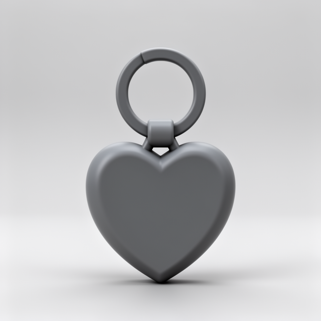 Heart Shape Keyring free 3D printable STL