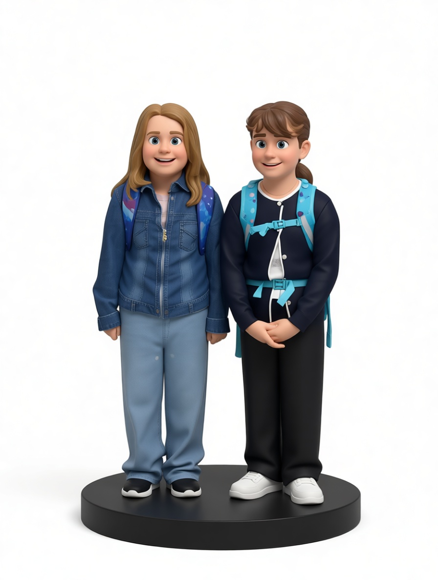 Teen Girl and Boy Figurines free 3D printable STL