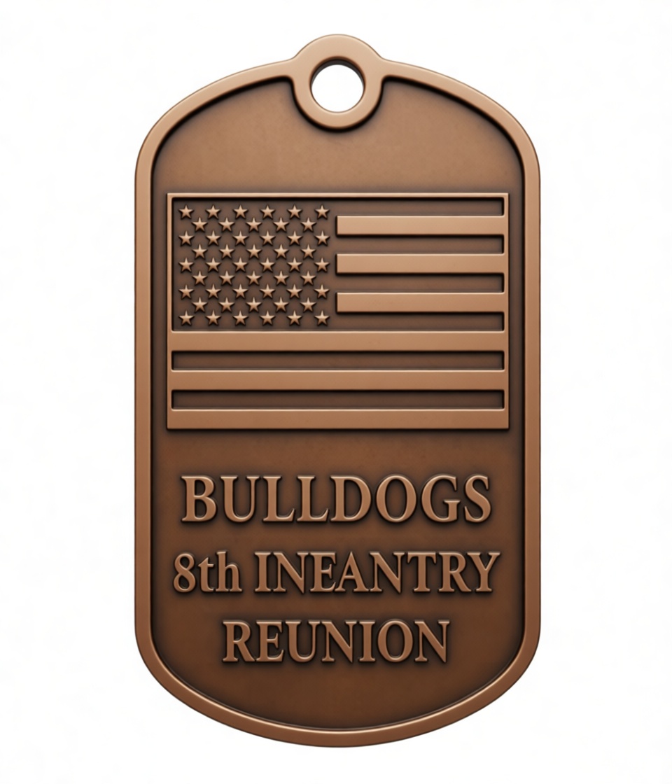 Bulldogs 8th Infantry Tag free 3D printable STL