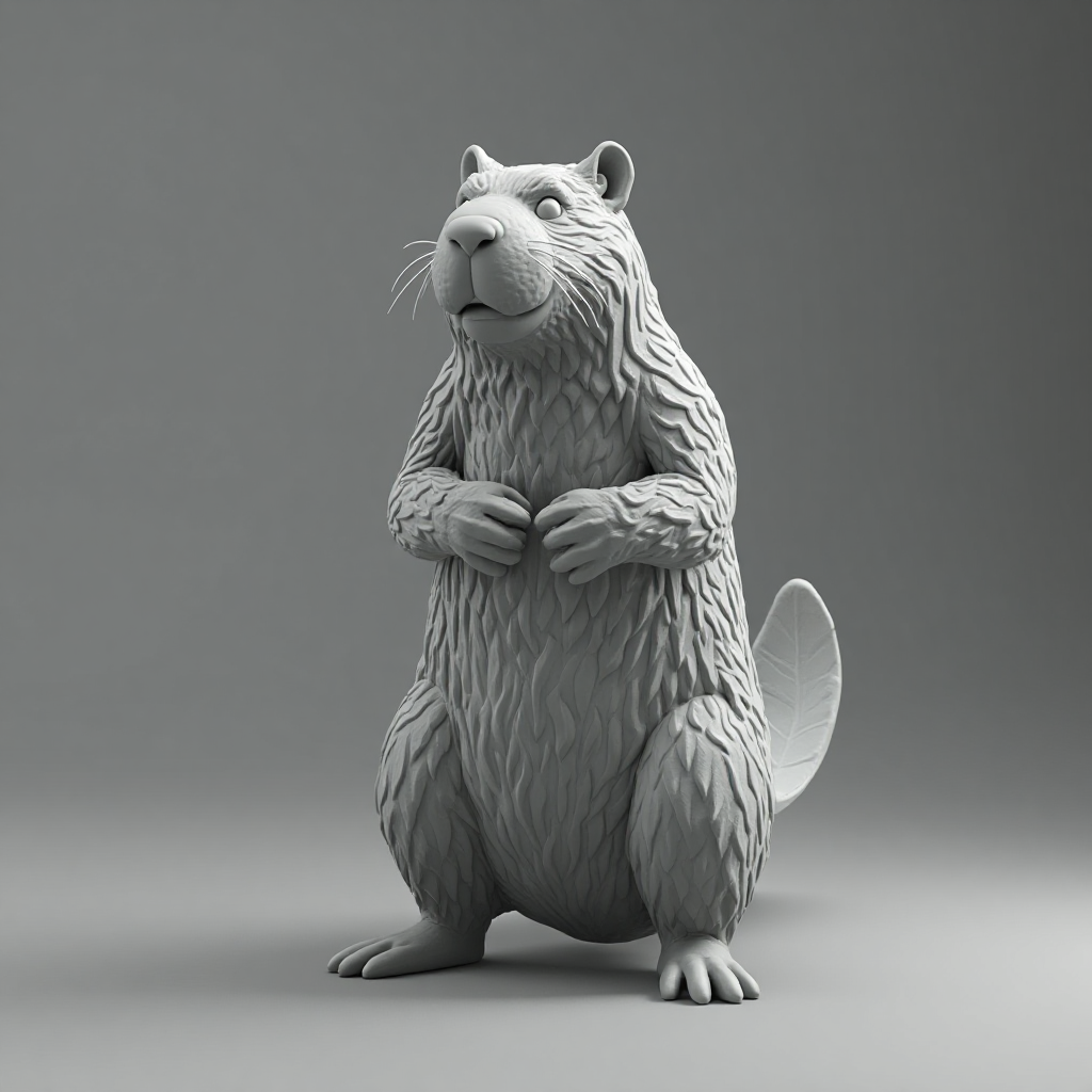 Beaver Figurine free 3D printable STL