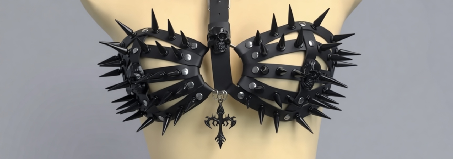 Spiked Gothic Bra free 3D printable STL