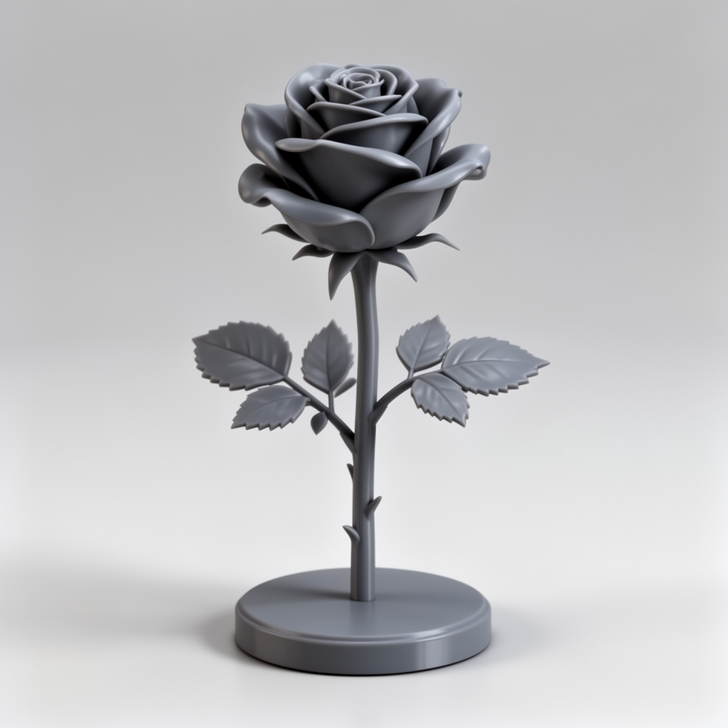 Rose Flower Figurine free 3D printable STL