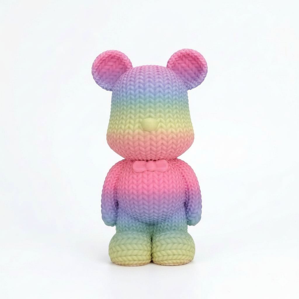 Knitted Bear Figurine free 3D printable STL