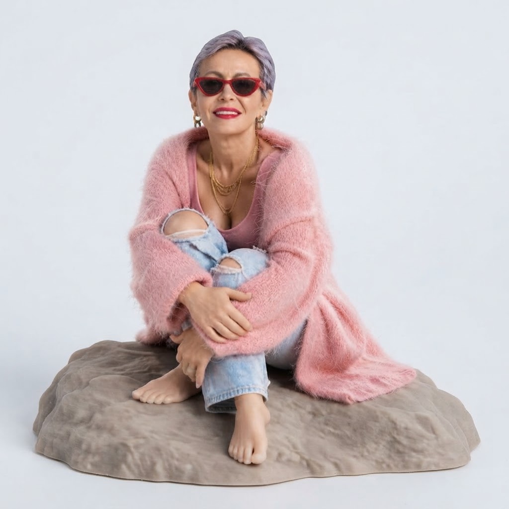 Elderly Woman Figurine free 3D printable STL