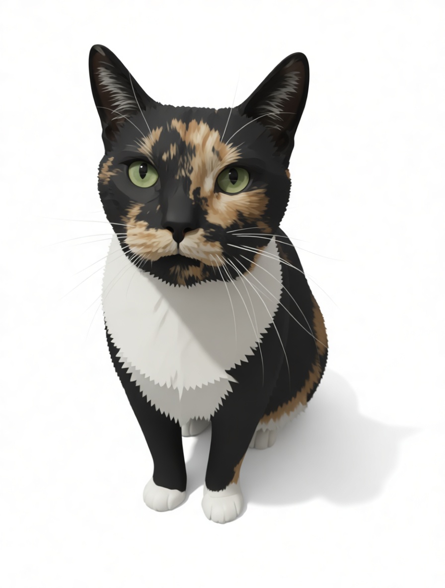 Calico Cat Figurine free 3D printable STL