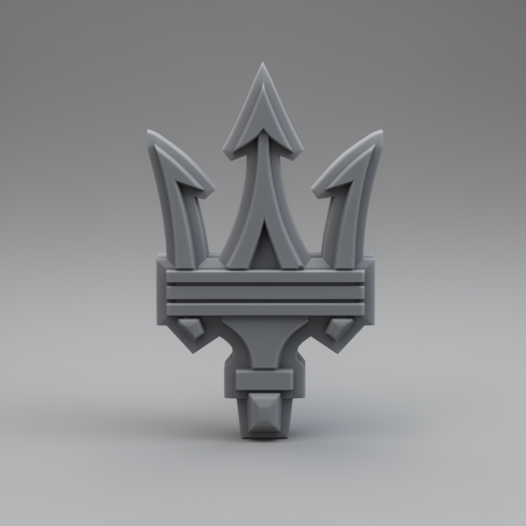 Maserati Logo Emblem free 3D printable STL