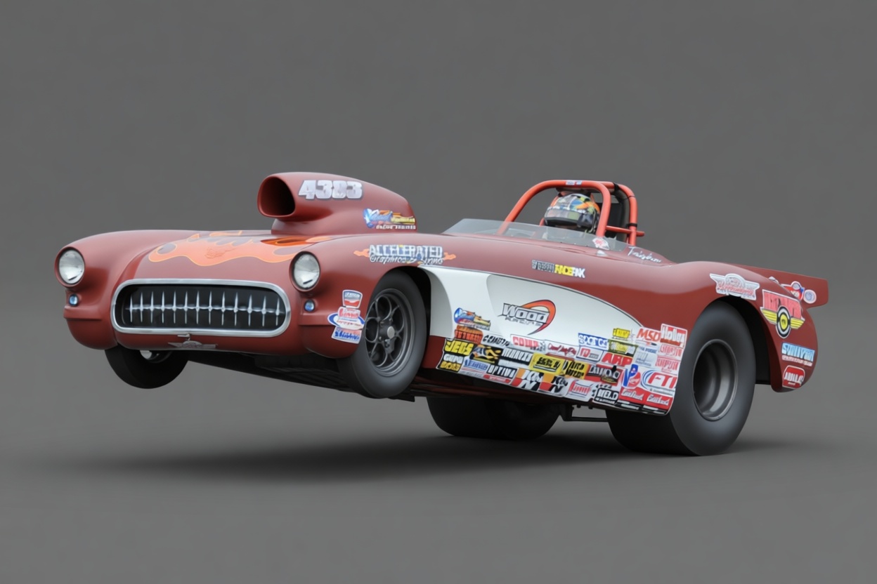 1957 Corvette Funny Car free 3D printable STL