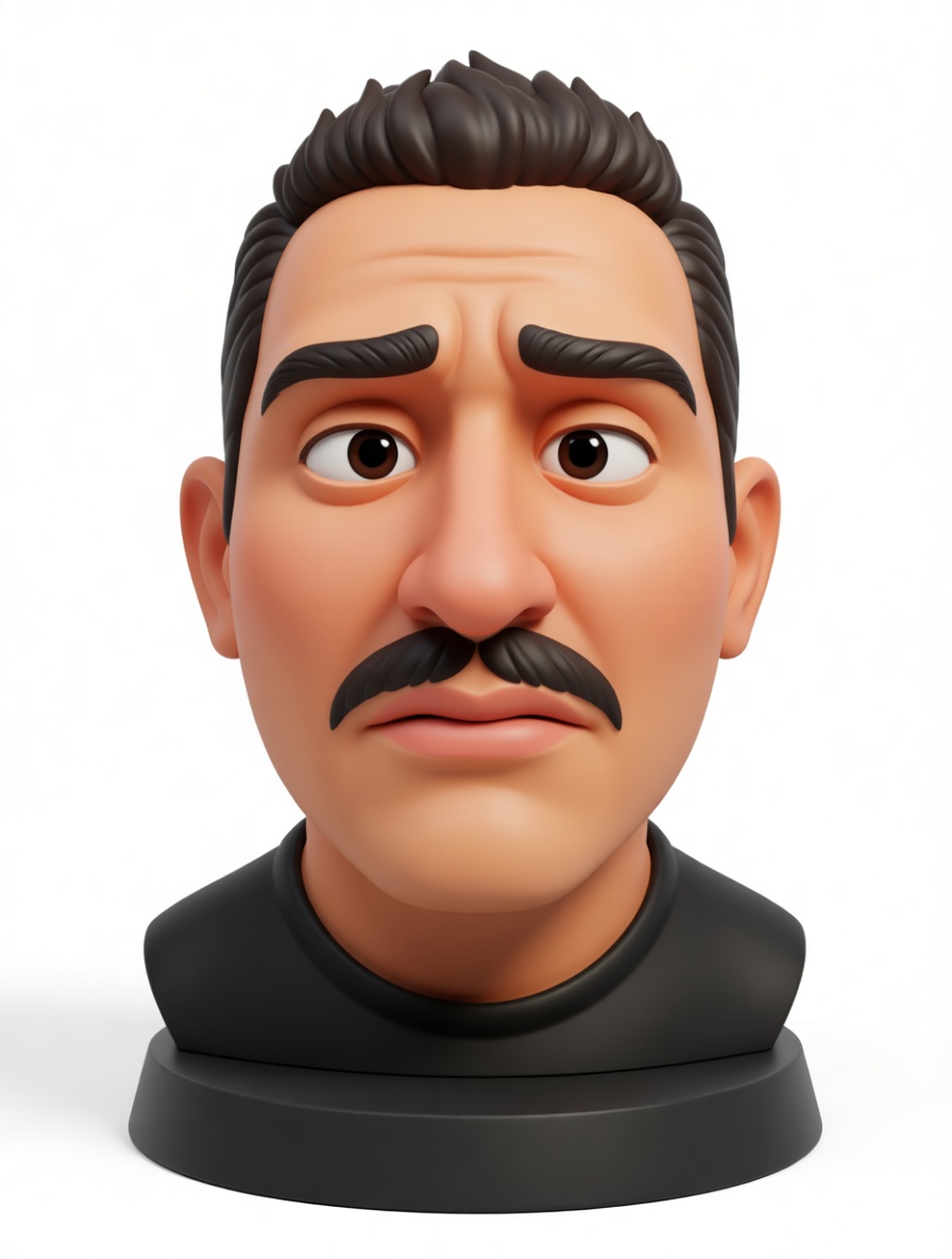 Man with Mustache Bust free 3D printable STL