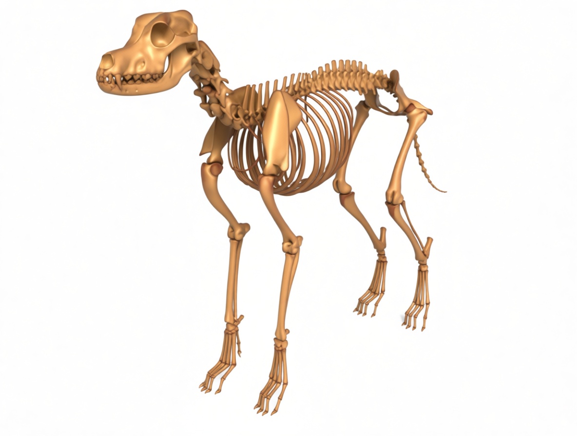 Canine Skeleton Model free 3D printable STL