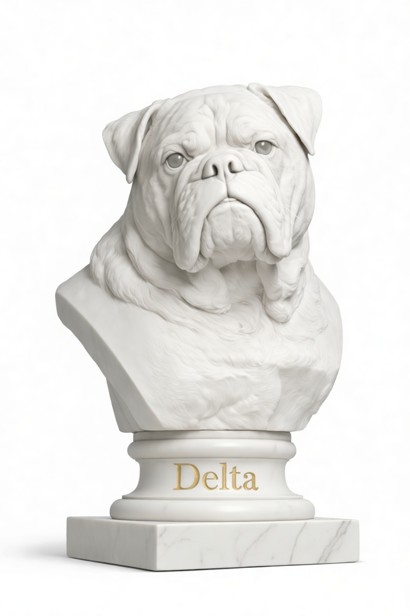 Bulldog Bust Sculpture free 3D printable STL